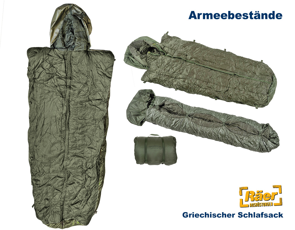 Griechischer Schützenschlafsack, oliv    A/B