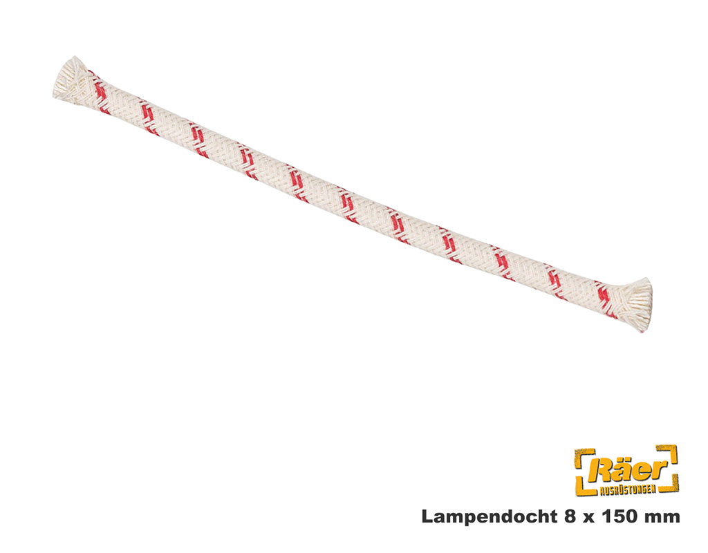 Lampendocht für Petroleumlampen 8 mm x 15 cm    A