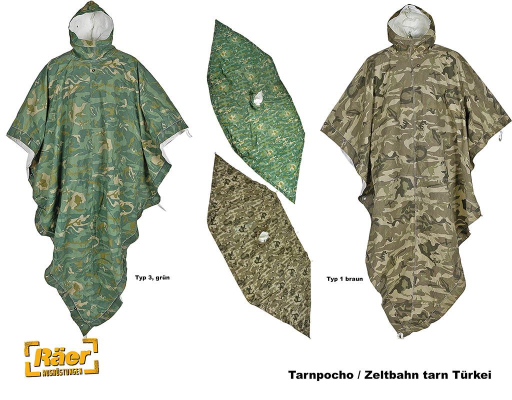 Türkische Zeltbahn, Zeltplane, Regenponcho    B/C