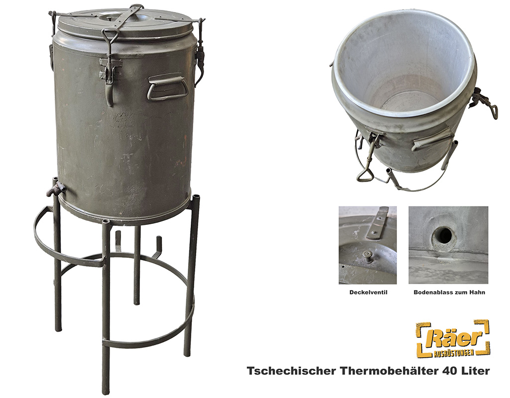 Tschechischer Thermobehälter 40 Liter, Gestell   B