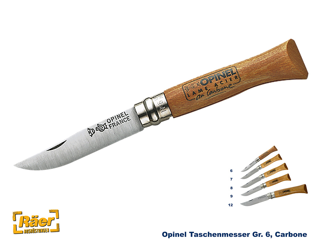 Opinel Taschenmesser Gr. 6, Carbone-Kinge.    A